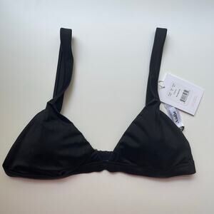 Andie Swim The Caicos Top Bikini Swimsuit Top Womens XS Black NWT